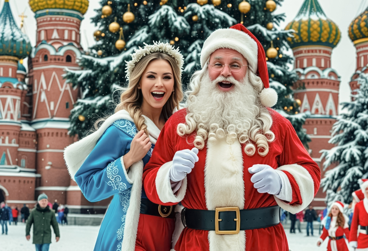 Новогодний поющий автобус