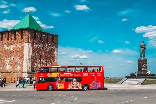 Экскурсия на Двухэтажном Автобусе по Системе "Hop On - Hop Off" Г. Нижний Новгород